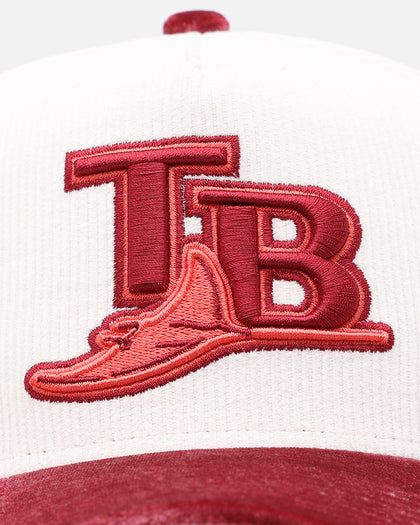 New Era Tampa Bay Rays 'Premium Corduroy Velvet' 9FORTY A-Frame Snapback Chrome White/Cardinal