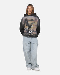 Represent Chrome Flight Hoodie Stained Black
