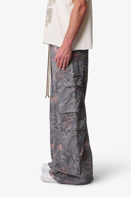 MNML Rave Double Cargo Pants Maple Camo