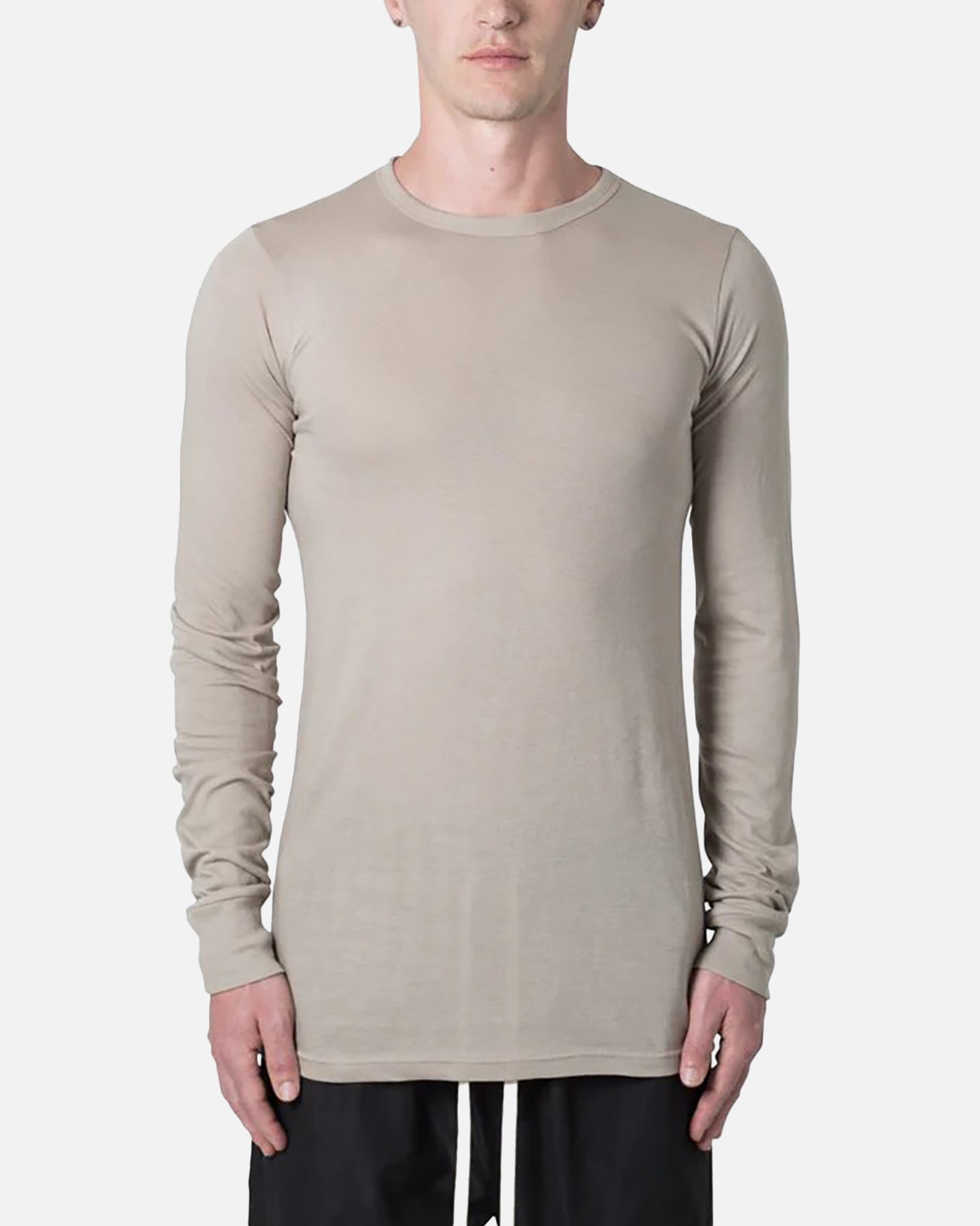 MNML Sheer Knit Jersey Long Sleeve T-Shirt Bone | Culture Kings US