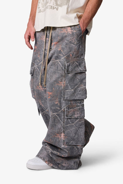 MNML Rave Double Cargo Pants Maple Camo