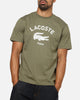 Lacoste Soft Branding Croc Logo T-Shirt Olive