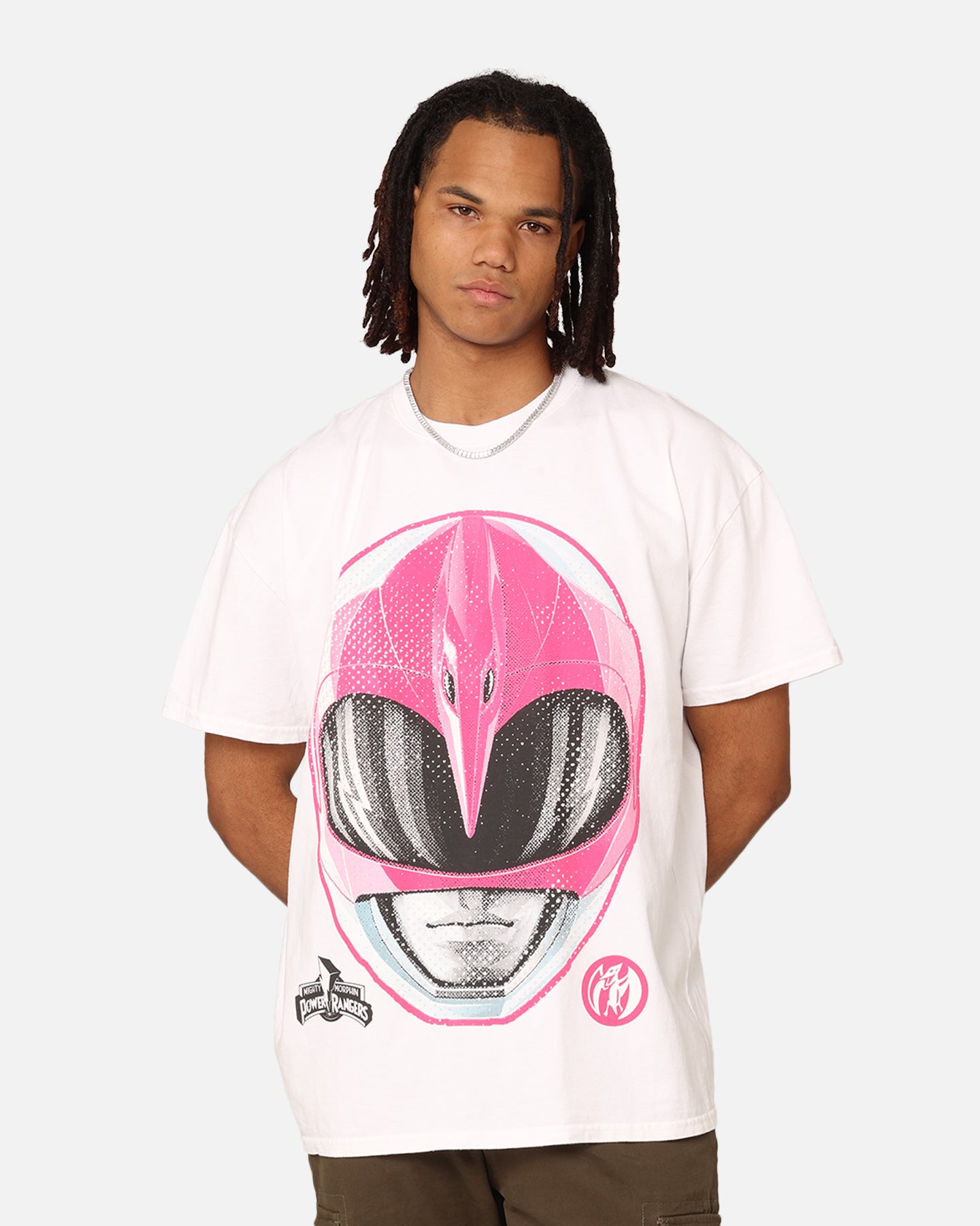73Studio X Power Rangers Pink Ranger Big Head Heavyweight T-Shirt