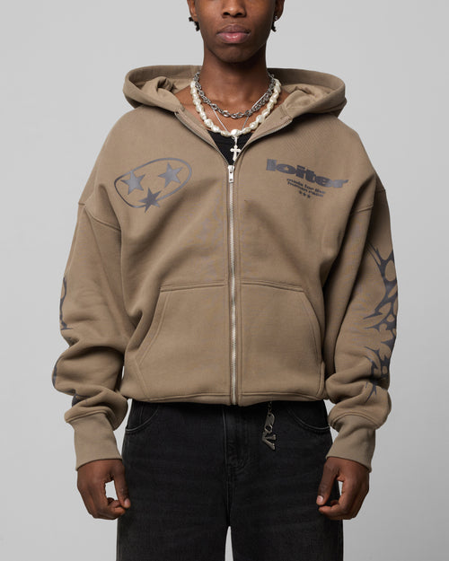 Loiter Solar Zip Hoodie Brown