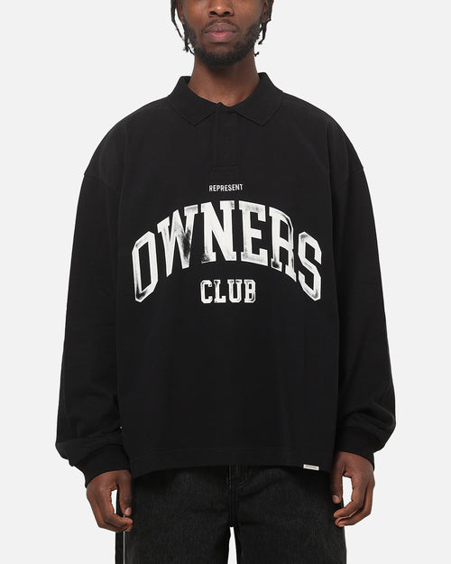 Represent Owners Rugby Top Jet Black