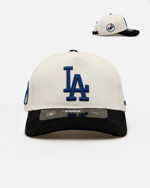 Pro Standard Los Angeles Dodgers 'Signature Suede' Pro Pinch Strapback Off White/Black