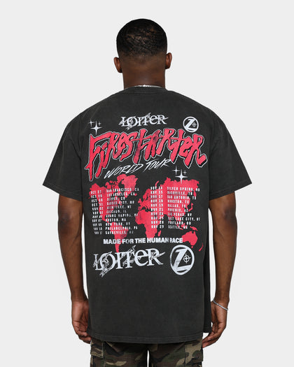 Loiter Firestarter Tour Ultra Premium Vintage T-Shirt Black Wash