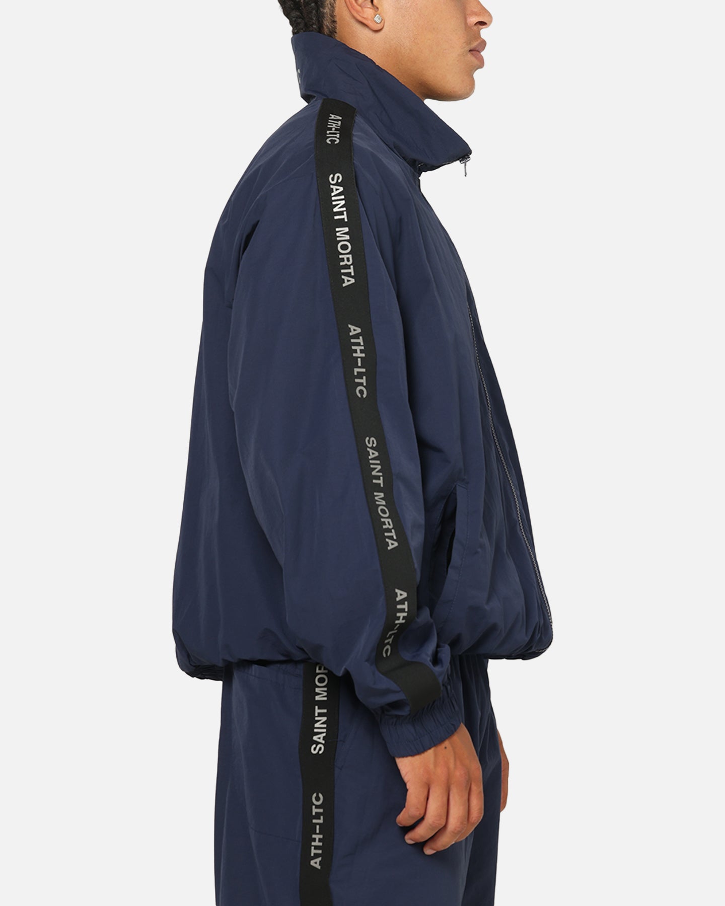 Saint Morta Athltc Zip Jacket Dark Royal/White | Culture Kings US