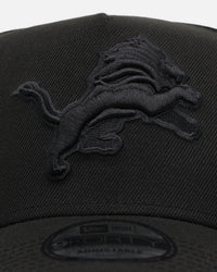 New Era Detroit Lions 'Black on Black' 9FORTY A-Frame Snapback Black/Black