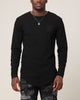 Saint Morta Men's Icon Waffle Long Sleeve T-Shirt Black/Black