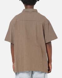 X-Large Liam Button Up Shirt Brown