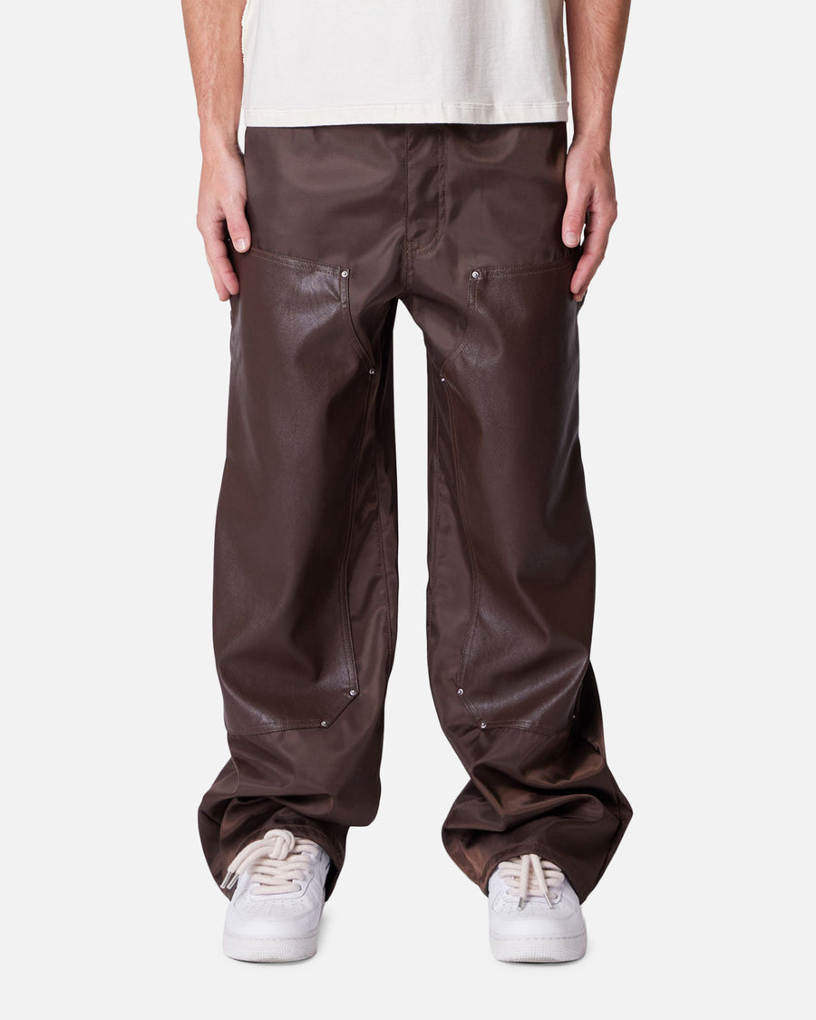 Men's Ultra Baggy Nylon Work Pants - Brown / 34