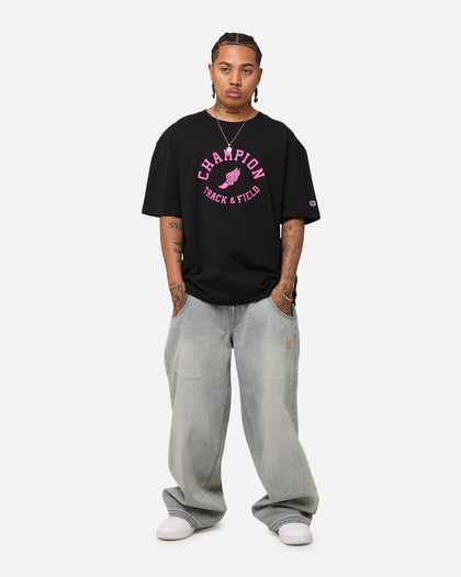Champion Heritage Collegiate Track And Field T-Shirt Black/Pink
