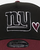 New Era New York Giants 'Burgundy Hearts' 9FORTY A-Frame Snapback Black/Maroon