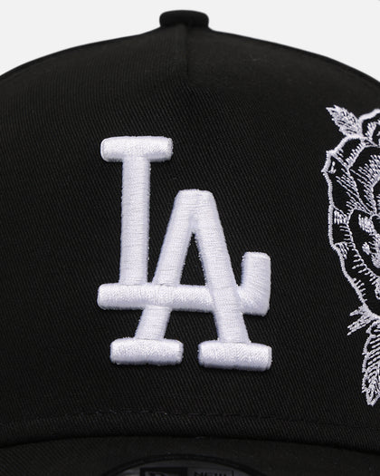 New Era Los Angeles Dodgers 'Ornate Rose' 9FORTY A-Frame Snapback Black/White