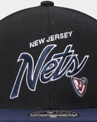 Mitchell & Ness Brooklyn Nets 'Team Script 2.0 Hardwood Classics' Fitted Black