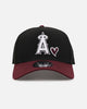 New Era Los Angeles Angels 'Burgundy Hearts' 9FORTY A-Frame Snapback Black/Maroon