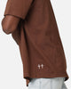 Saint Morta Emboss Boxy T-Shirt Dark Brown