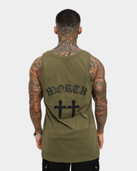 Saint Morta Day Of The Dead Singlet Army Green