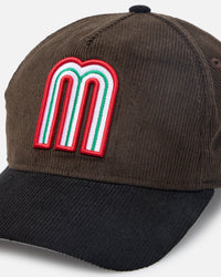 New Era Mexico National Baseball Team 'Mexican Cord Golfer' Corduroy Golfer Snapback Brown/Black