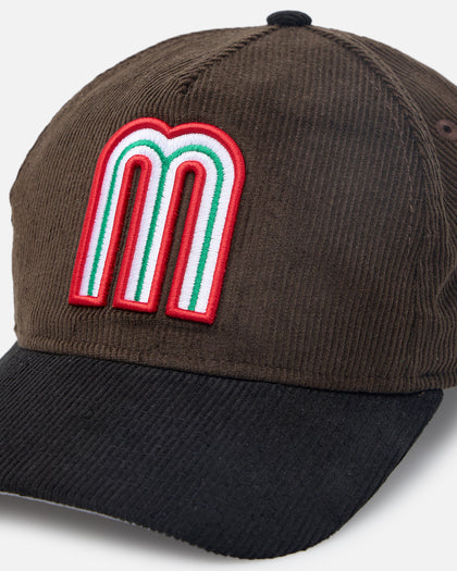 New Era Mexico National Baseball Team 'Mexican Cord Golfer' Corduroy Golfer Snapback Brown/Black