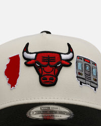 New Era Chicago Bulls 'Chrome City Icons' 9FORTY A-Frame Snapback Chrome/Official Team Color