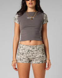 Loiter Women's Opaque Baby T-Shirt Black/Camo