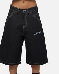 Ed Hardy Serpent Jorts Indigo