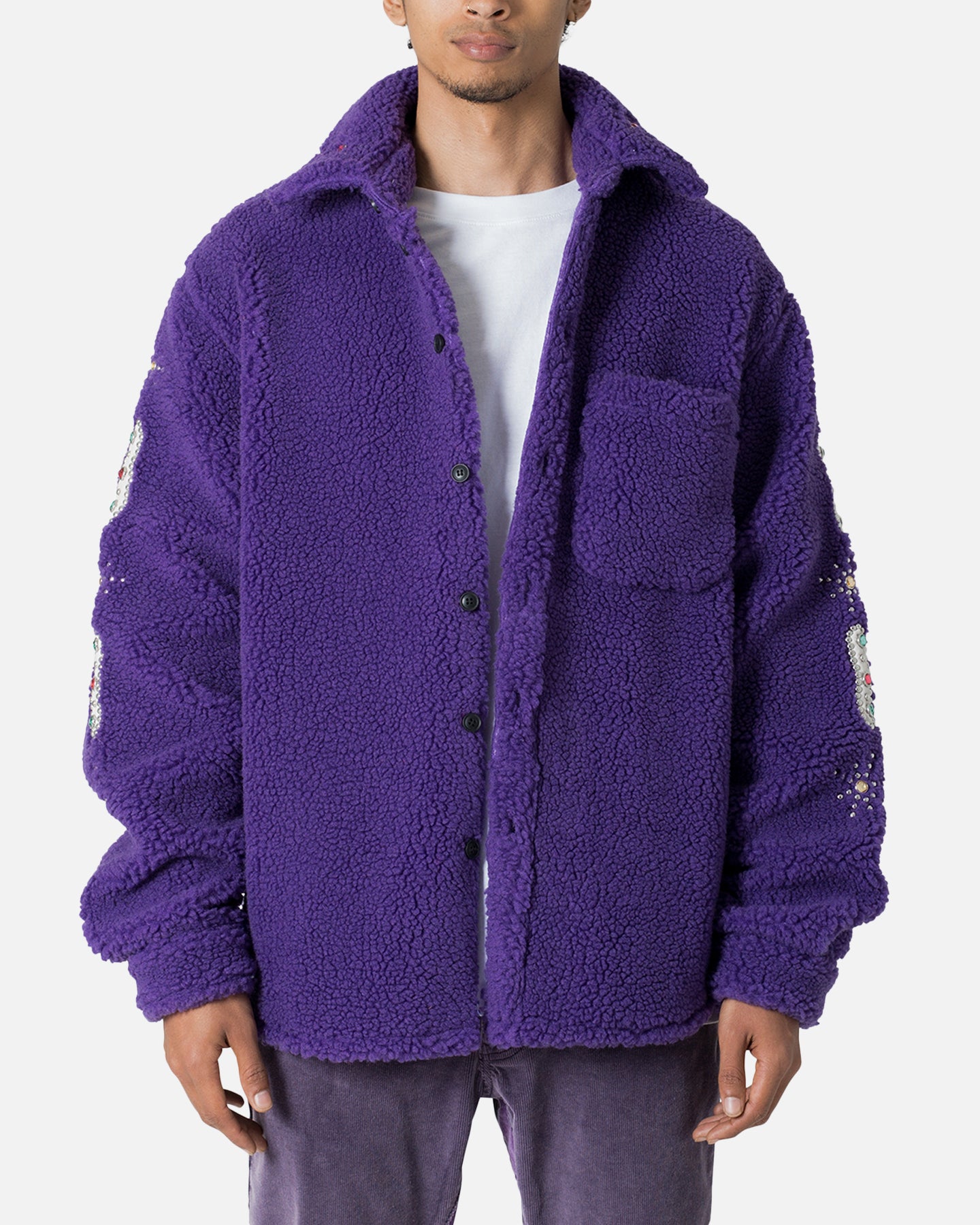 MNML Jewel Sherpa Jacket Purple | Culture Kings US