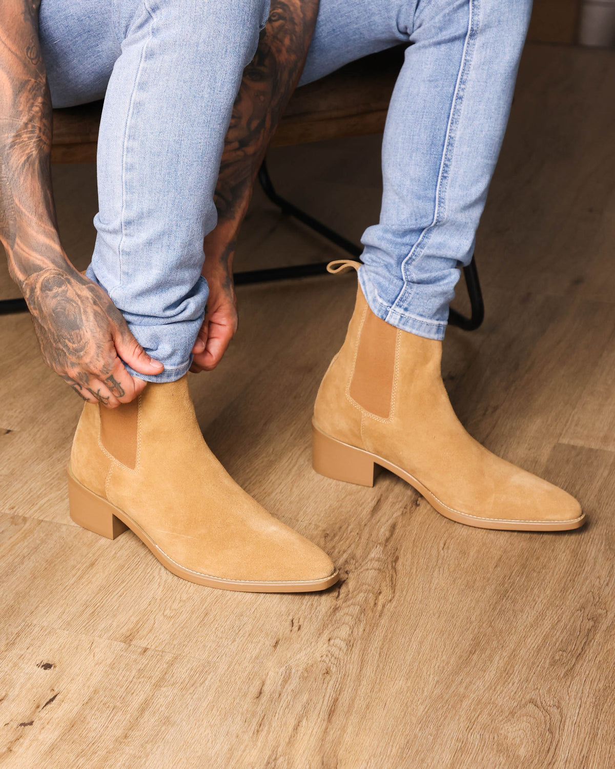 Saint Morta Nomad Pointy Toe Chelsea Boot Camel | Culture 