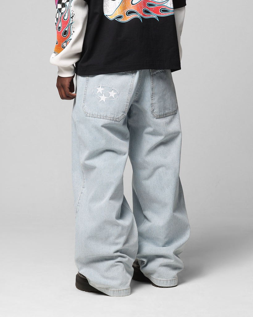 Loiter Collateral Baggy Jeans Blue Pin Stripe | Culture Kings US