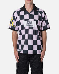 MNML Checkered Polo Shirt Pink
