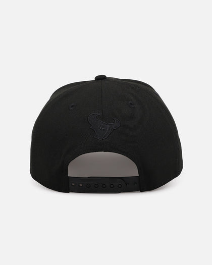 New Era Houston Texans 'Black on Black' 9FORTY A-Frame Snapback Black/Black