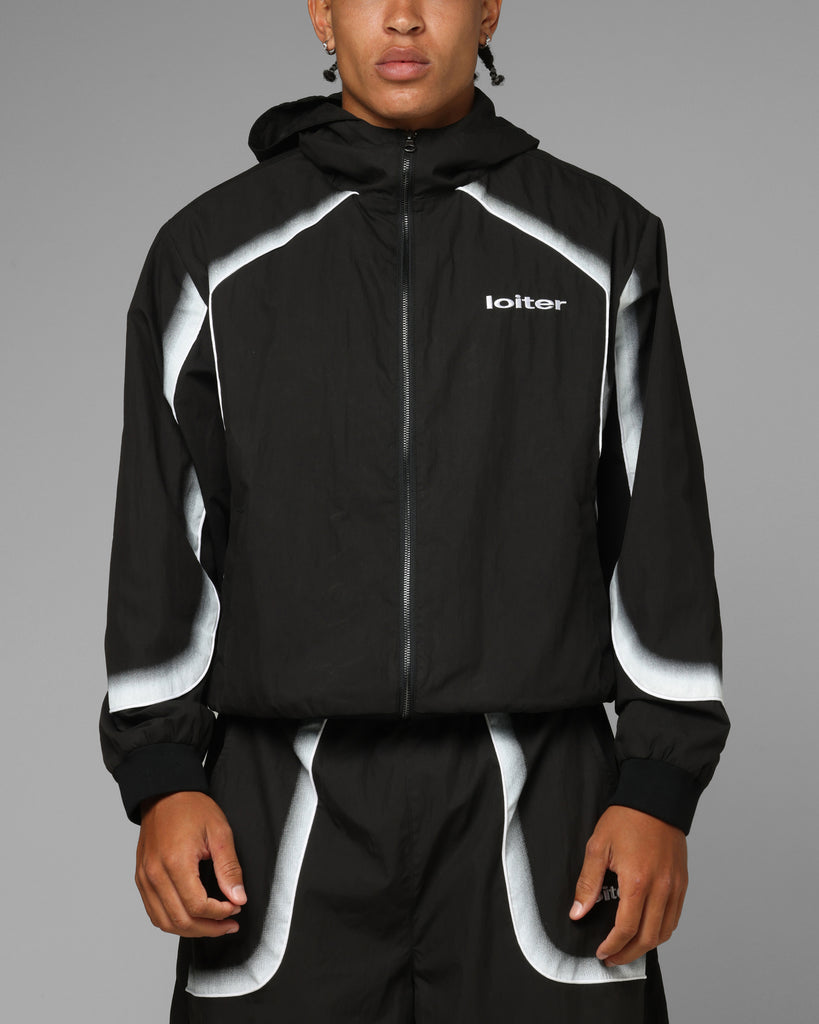 Loiter Spray Day Track Jacket Black | Culture Kings US