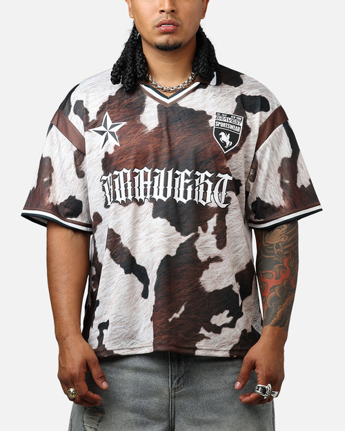 Bravest Cow Print Jersey Brown/White