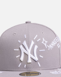 New Era New York Yankees 'MLB Scribble' 59FIFTY Fitted Grey