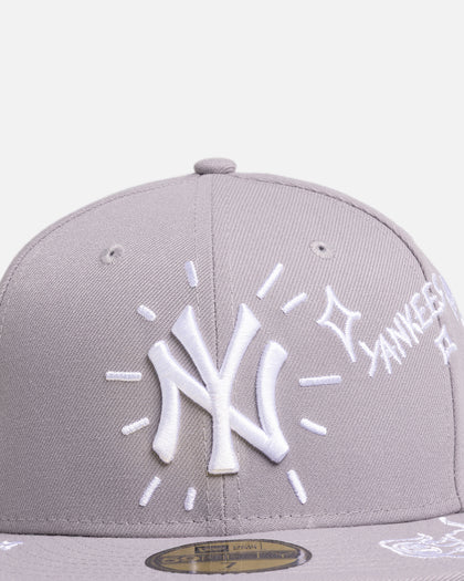 New Era New York Yankees 'MLB Scribble' 59FIFTY Fitted Grey