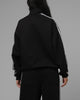 Loiter Hybrid Track Quarter Zip Black