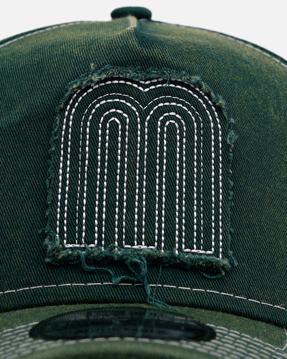 New Era Mexico National Baseball Team 'Distressed And Worn' 9FORTY A-Frame Casual Strapback Green