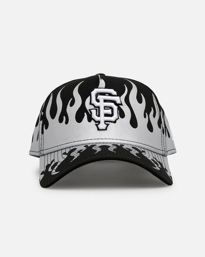 New Era San Francisco Giants 'Metallic Flames' 9FORTY A-Frame Snapback Black/Silver