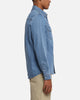 X-Large Denim Western Long Sleeve Shirt Mid Blue