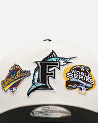 New Era Miami Marlins 'World Series Logo' 9FORTY A-Frame Snapback Chrome