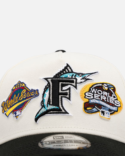 New Era Miami Marlins 'World Series Logo' 9FORTY A-Frame Snapback Chrome
