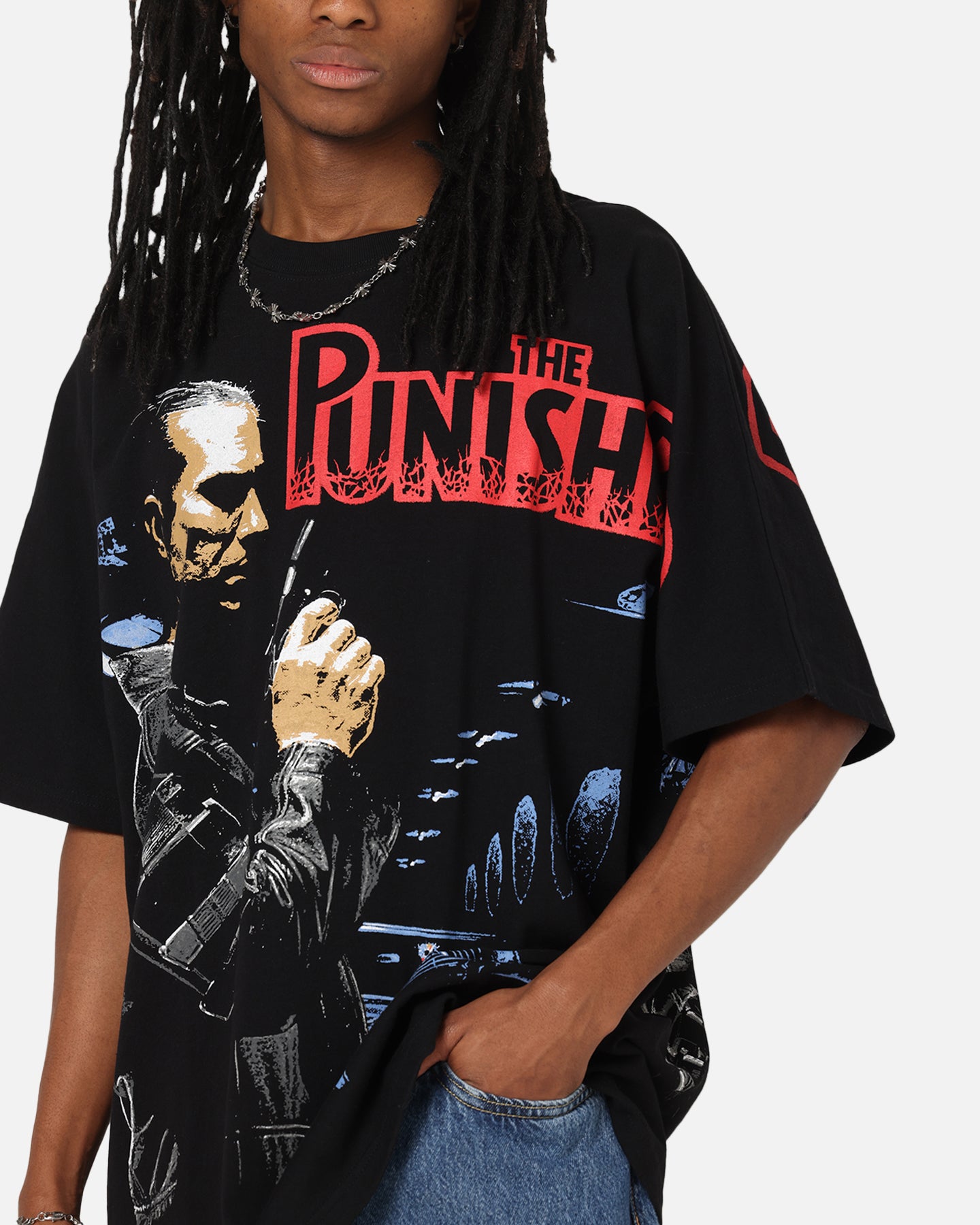 73Studio Marvel The Punisher All Over Print T-Shirt Black