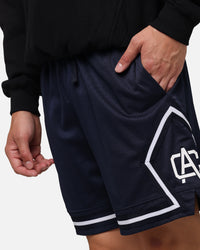 Carre Fold Mesh Basketball Shorts Navy/White