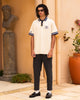 Playboy By Culture Kings Birdie Polo Shirt Off White/Navy