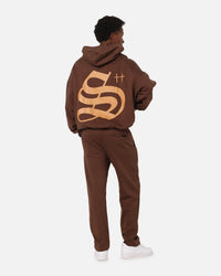 Saint Morta Sacred Script Hoodie Brown