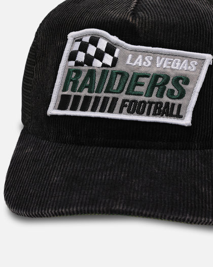 New Era Las Vegas Raiders 'Washed Cord Racer' Corduroy Golfer Trucker Snapback Washed Black