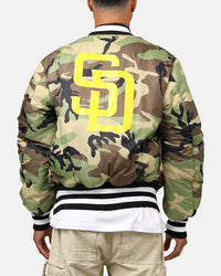 New Era X Alpha Series X MLB San Diego Padres MA-1 Bomber Jacket Black