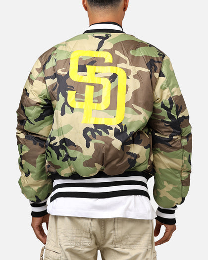 New Era X Alpha Series X MLB San Diego Padres MA-1 Bomber Jacket Black